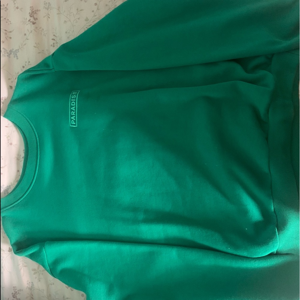 green paradise sweater from forever 21